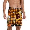 thumbnail image 2 of Sikiie Sunflower Gnomes and Bees Mens Pajama Shorts, Lightweight Lounge Pant with Pockets Soft Sleep Pj Shorts for MenSmall, 2 of 6