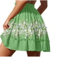 thumbnail image 4 of Cavosen Plus Size Skirt Elastic Waist Mini Skirts A Line Floral Short Skirts Elegant Cute Workout Club Skirt, 4 of 7