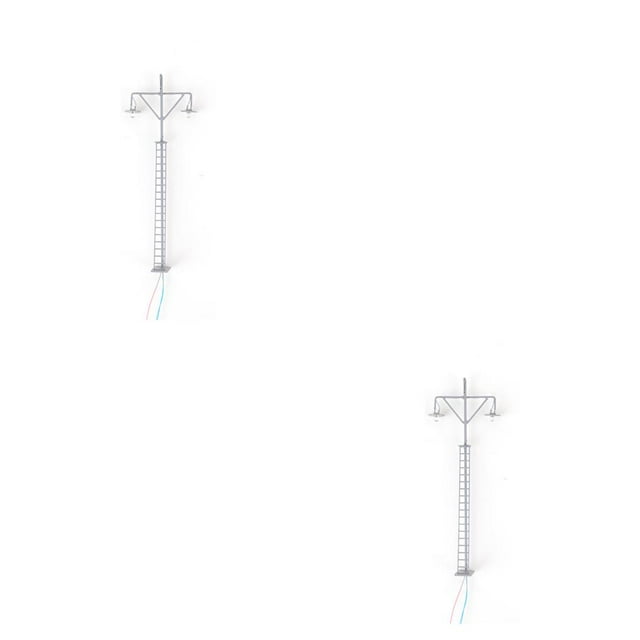 QualitChoice Model Railway Light Warm White Modes Crafts Mini LED Lamppost Scale 1: 87 Yard Micro Lightweight Track Lamp Kids Table Gray(Warm Light) 2Set
