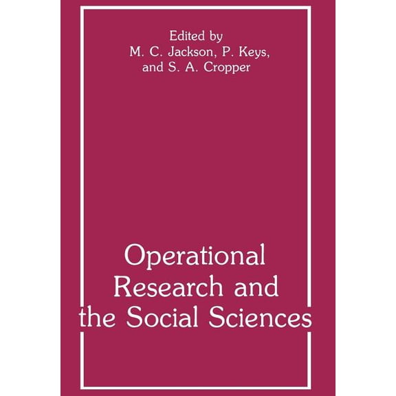 Operational Research and the Social Sciences, (Paperback)