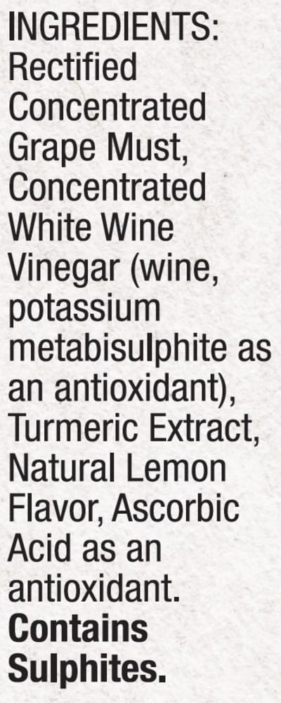 Terra Verde Sweetened White Wine Vinegar w/Turmeric & Lemon 8.45floz
