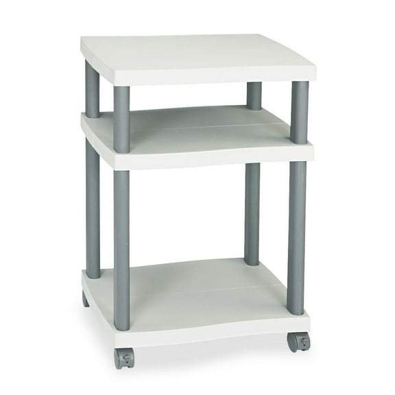 Safco Wave Design Printer Stand, Three-shelf, 20w X 17.5d X 29.25h, Charcoal Gray