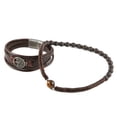 thumbnail image 3 of HZMAN Genuine Leather Tree of life Bracelets Men Women, Tiger Eye Natural Stone Lava Rock Beads Ethnic Tribal Elastic Bracelets Wristbands (Brown), 3 of 6
