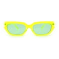 thumbnail image 5 of Womens Classic Mod Rectangular Cat Eye Plastic Fashion Sunglasses Neon Green - Green, 5 of 8