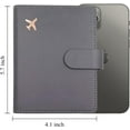 thumbnail image 6 of Passport Wallet, Gray, Unisex, Faux Leather, , Slim, Lightweight, RFID Blocking, 2-in-1 Design, with Document Slots, Credit Card Slots, SIM Card Slots, 6 of 6