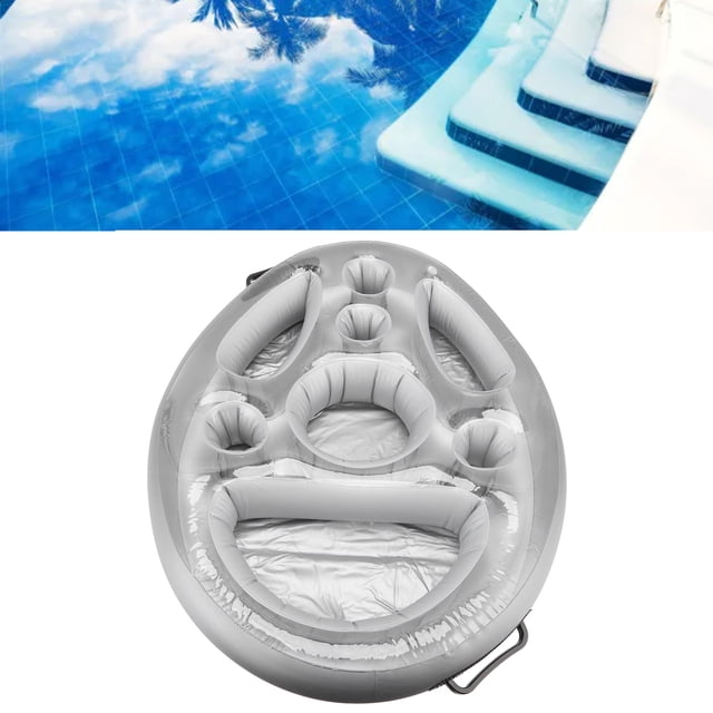 Bandeja Inflable Para Bebidas, Bandeja Flotante De PVC Para Piscina, Fruta, Vino, Teléfono Móvil, Cama De Hielo Inflable Para Natación, Fiesta EN LA Piscina