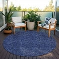 thumbnail image 6 of Addison Rugs Chantille Indoor/Outdoor Transitional Floral Navy Washable Round Rug, 8' x 8', 6 of 6