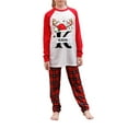 thumbnail image 3 of ZAXARRA Pyjamas de Noël Assortis pour la Famille, Hauts à Manches Longues Col Rond + Pantalons à Motif à Carreaux Tenues de Nuit, 3 of 9