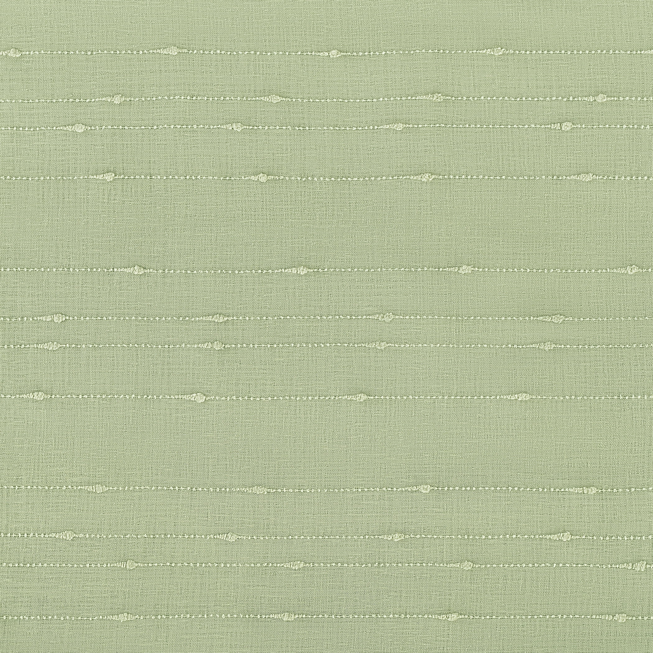 No. 918 Noemi Slub Stripe Rope Tab Semi-Sheer Curtain Panel, 1-Piece Tab Top Indoor Window Panel, 50”x96", Sage Green