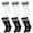 black,white, variant on Hengguang 6 Pairs Kids Soccer Socks, Kids Breathable Baseball Socks for Boys & Girls, Youth Sports Socks for Running, Training, Rugby, Hockey