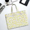 thumbnail image 6 of Kdxio Yellow Lemon Leaves File Tote Document Bag Business Briefcase Bag Document Organizer Tote Briefcase for Letter A4 Files Business Teacher Office Bag, 6 of 8