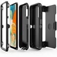 thumbnail image 3 of TASHHAR Samsung Galaxy A23 5G Case with Belt Clip Holster+Privacy Screen+Lens Protector Military Grade Protection 3 in 1 Shockproof Armor Rugged Durable Detachable for Galaxy A23 5G Phone - Black, 3 of 8