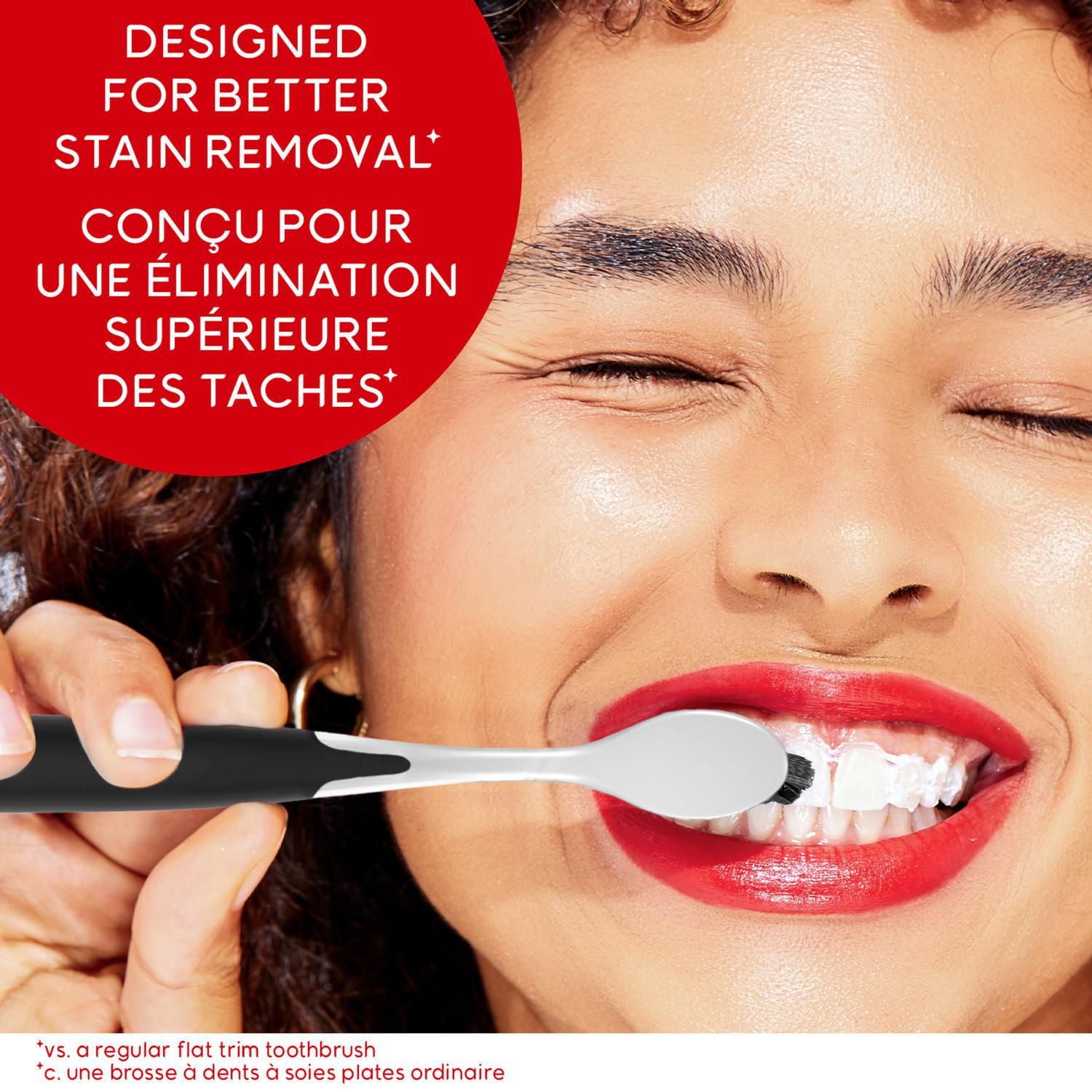 Optic White Pro Series Charcoal Manual Toothbrush for Adults- 2 Pack, COL OW Pro Charcoal 2pk