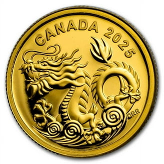 2022年 1g 9999純金 ロイヤルカナディアンミント Royal Canadian Mint, 2022 Canada 1/20 oz Earth Dragon Proof Gold