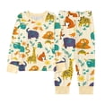 thumbnail image 4 of AWZXDE Girls Casual Long Sleeve Top And Pants Soft Play Outfit Comfortable Daily Wear Toddler Kids Two Piece Light Yellow,5-6 Years, 4 of 4