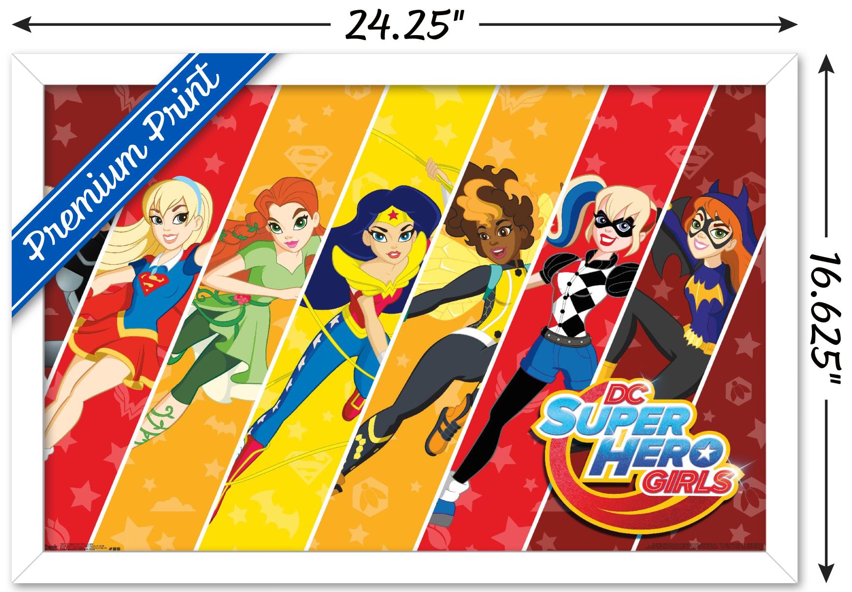 DC Comics TV - DC Superhero Girls - League Wall Poster, 14.725" x 22.375", Framed