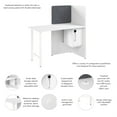 thumbnail image 6 of Hustle 48-inch Office Cubicle Desk with Storage in White - Engineered Wood, 6 of 7