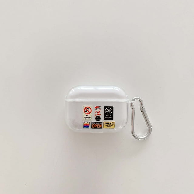 Clear Retro Label earphone case for airpods pro 3 wireless bluetooth charging box for airpod 2 1 code cases cover soft silicone