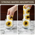 thumbnail image 4 of 2 Pcs Funny Kitchen Towels,White Sunflower Pattern Microfiber Dish Towels,Kitchen Tea Towels,Kitchen Towel Set (18" X 26"), 4 of 7
