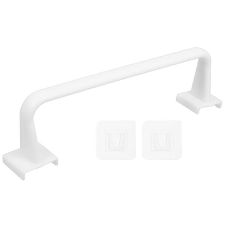 STOBOK 2Pcs Self Adhesive No Drill Towel Bar White Multifunctional Wall Mounted Towel Holder