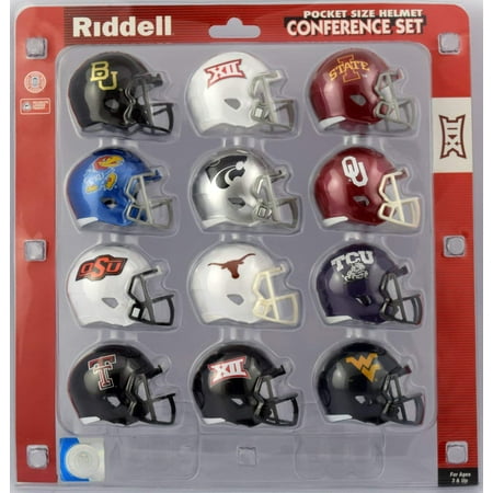 1982 Throwback Replica Mini Helmet - Big Twelve Pocket Size Helmet Conference Set 2017, ALL CONFERENCE TEAMS INCLUDED: mini helmet sets include 2 inch replica helmets of all members of the Big 12.., By Riddell