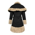 thumbnail image 3 of Lindreshi 2 Piece Winter Sets for Women Women's Long Sleeve Woolen Jacket Bow Cape Set Outwear Plush Coat, 3 of 6