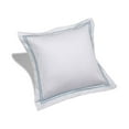 thumbnail image 2 of Melange Home 600 Thread Count Cotton 2 Stripe Embroidered Sham Cover Set White, 2 of 5