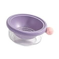 thumbnail image 2 of WeiLaiKeQi Kitchen Strainer Colander Bowl Berry Pasta Salad 2 in 1 Kitchen Colander Set Violet 18x7.5cm, 2 of 9