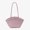 Pink, variant on Hand Woven Leather Tote Bag, 2 Ways Hand Shoulder Beach Purse, Light Green