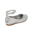 thumbnail image 4 of New Girl Little Angel Britt-813 Glitter Fabric Cutout Ankle Strap Ballet Flat, 4 of 5