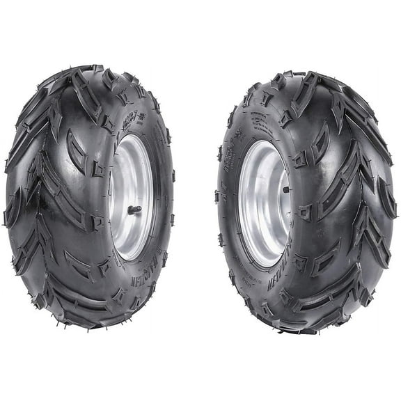 Set of 2 YC Yier 7" Go Kart Tires 16x8-7 Tire Go Kart ATV Wheel Tire with Rim Tubeless 3 Stud Wheels for DIY Part ATV Quad Buggy Go Cart 4 Wheelers Dune Buggy Dolly Cart Scooter