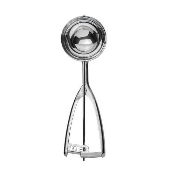 Soro Essentials- #8 Stainless Steel 4 oz. Squeeze Type Food Server- Disher for Food Portion Control Scoop Ice Cream Scooper with Squeeze Release Cookie Scooper for Baking