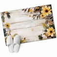 thumbnail image 2 of Yellow Floral Spring Area Rugs 2x3 for Living Room, Summer Rustic Botanical Vintage Wood Non Slip Washable Rug Runner, Low Pile Indoor Floor Carpet Mat Bathroom Rugs for Bedroom, Kids Room, 2 of 9