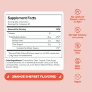 O Positiv URO Prebiotic Fiber Gummies for Digestive Gut Health and Regularity, Orange Sherbet, 50 Count
