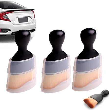 2/3/5pcs Car Cleaning Tool, Car Brush, Car Interior Cleaning Tool, Soft Bristle Detail Brush Dusting Tool with Protective Cover, Car Interior Cleaning Brush (3PC)