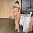 thumbnail image 4 of Women's One Shoulder Wide Leg Jumpsuit Elegant High Waist Dressy Evening Party Outfit, 4 of 7