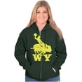 thumbnail image 3 of Wyoming Western Rodeo Rider WY Zip Up Hoodie Men's Women's Brisco Brands 2X, 3 of 6