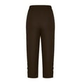 thumbnail image 6 of Womens Capri Leggings Pants Clearance Clothes Under $5.00 Casual Stretch Athletic Workout Yoga Pants High Waist Slim Fit Trousers, 6 of 7