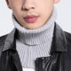 thumbnail image 4 of Men Knitted Fake Collar Scarf Ribbed Elastic False Collar Winter Warm Cycling Windproof Collar Ruffles Detachable Wrap Scarf, 4 of 5