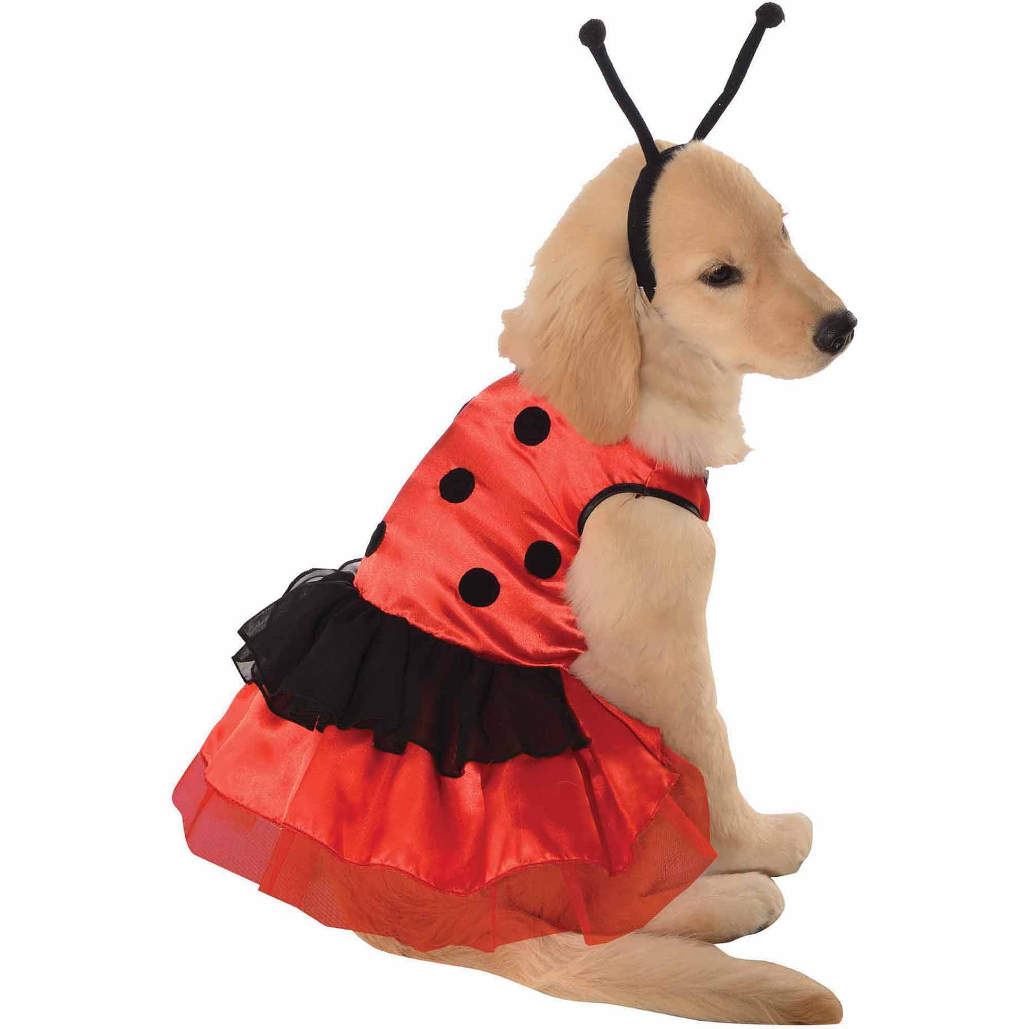 Choose S or XL NEW Red Black Ladybug Dog Costume Halloween Rubie's Pet Shop 