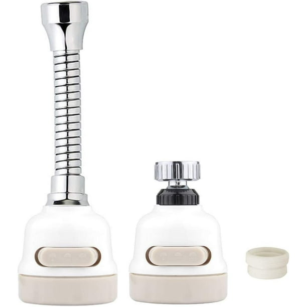 360 Swivel Moveable Kitchen Tap Head Sink Faucet Dish Sprayer Aerator 3 Modes Compatible With 99 Taps Anti Splash Easy Clean White Walmart Com Walmart Com