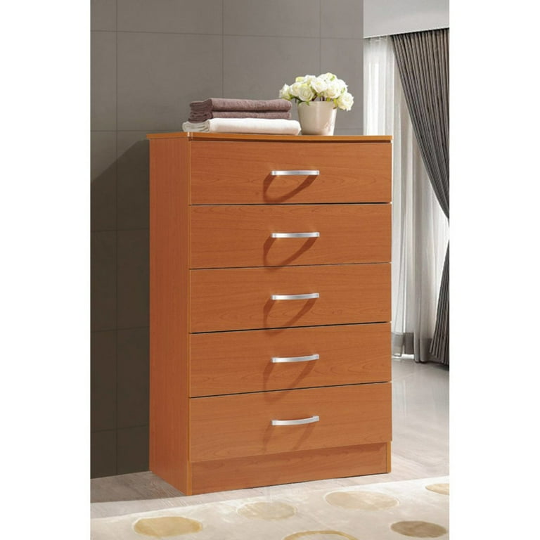 Hodedah hi5dr white 5 drawer chest deals