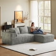 thumbnail image 5 of Wiilayok 107" Cloud Sectional Couch with L-Shape Chaise,Modern Modular Sofa with Deep Seat, Comfy Boneless Upholstered Couches for Living Room Bedroom,Gray, 5 of 10
