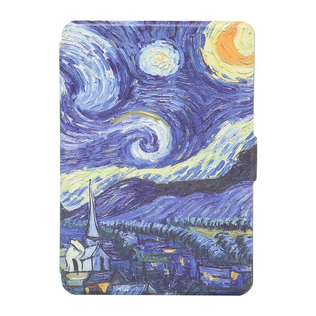 Funda protectora de cuero sintético pintado para lector electrónico Paperwhite 123