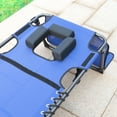 thumbnail image 5 of VEIKOUS Portable Tanning Chair, 5-Position Adjustable Sunbath Lounge Chair w/Face & Arm Hole, Pillow & Pocket, Blue, 5 of 12