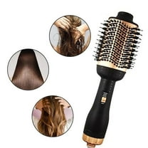 Hair Blow Dryer & Styler Dryer Brush w/ Negative Ion Anti-frizzn, 4 in 1 Hot Air Brush Dryer for Straightening, Curling, Drying, Salon