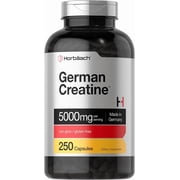 German Creatine Monohydrate 5000mg | 250 Creatine Pills for Men and Women | by Horbaach
