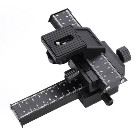 Macro Focusing Rail - Brrnoo 4 Way Macro Focusing Rail Slider with 1/4 Mounting Screw for Close-up Shooting, 4 Way Macro Focusing Rail Slider, Macro Focusing Slider