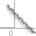 thumbnail image 4 of Solid 14K White Gold 1.5mm Diamond Cut Rolo Chain - 24"- Made In Italy, 4 of 8
