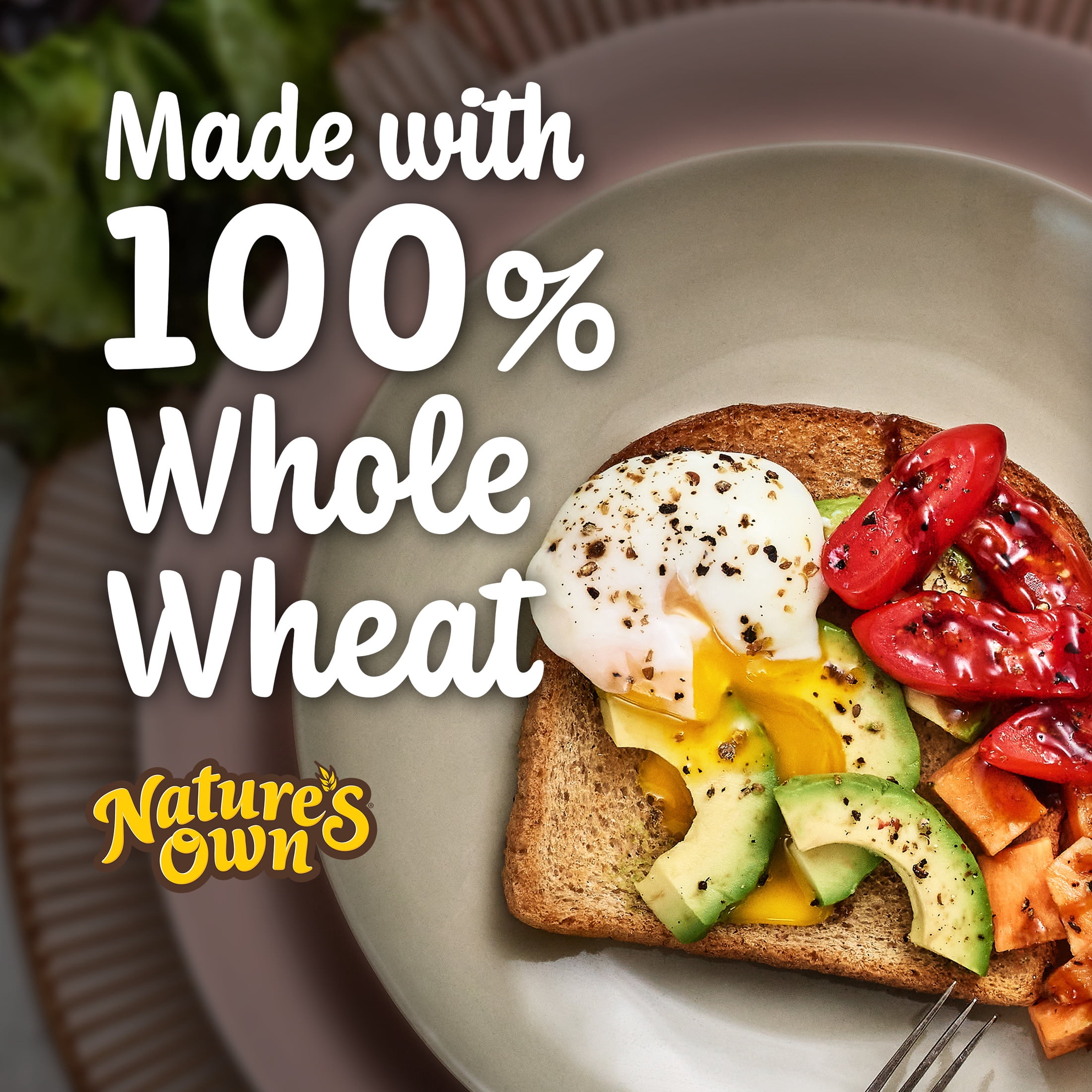 Nature's Own 100% Whole Wheat Bread, Sliced Non-GMO Sandwich Bread, 20 oz Loaf
